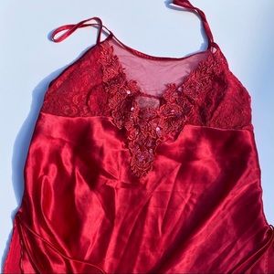 Red Satin Babydoll🍒